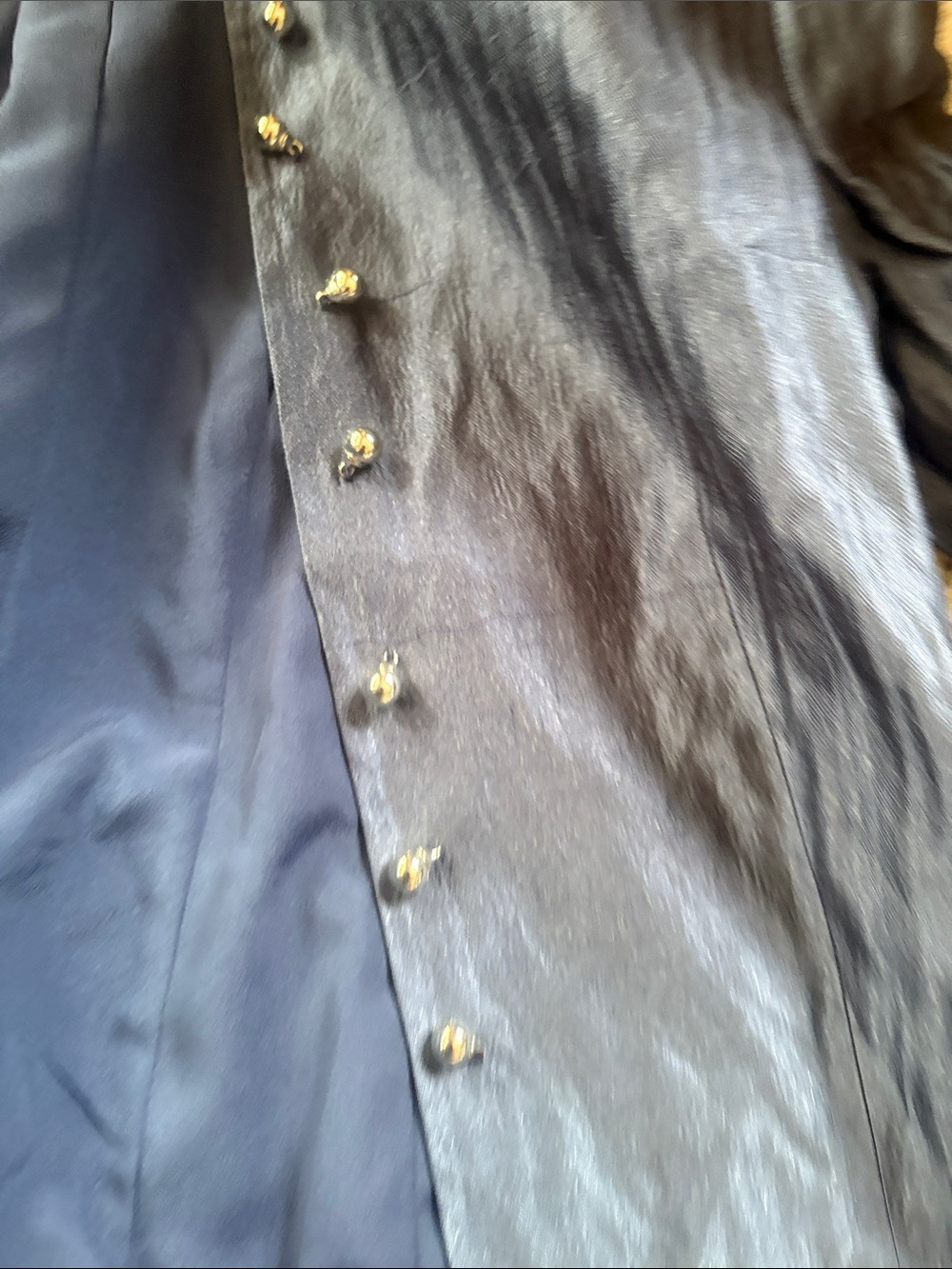 Armani Women's Navy Blue Button-Front Jacket - Picture 5 of 5